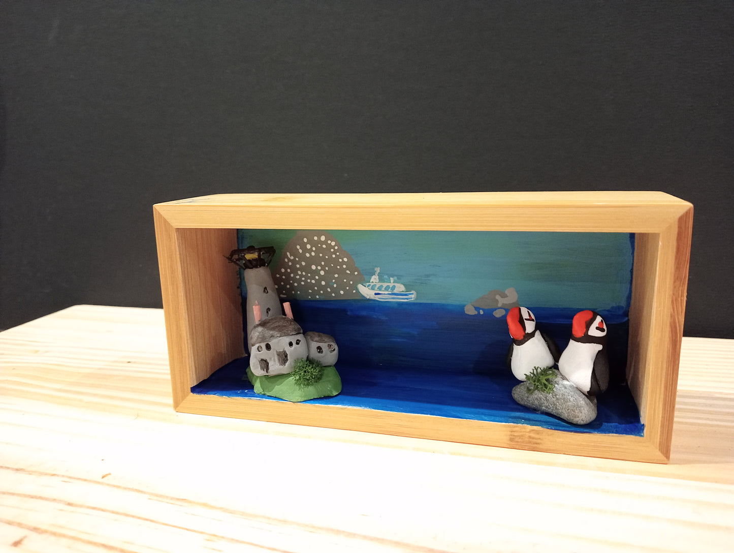MACAREUX SUR LES 7 ILES - DIORAMA