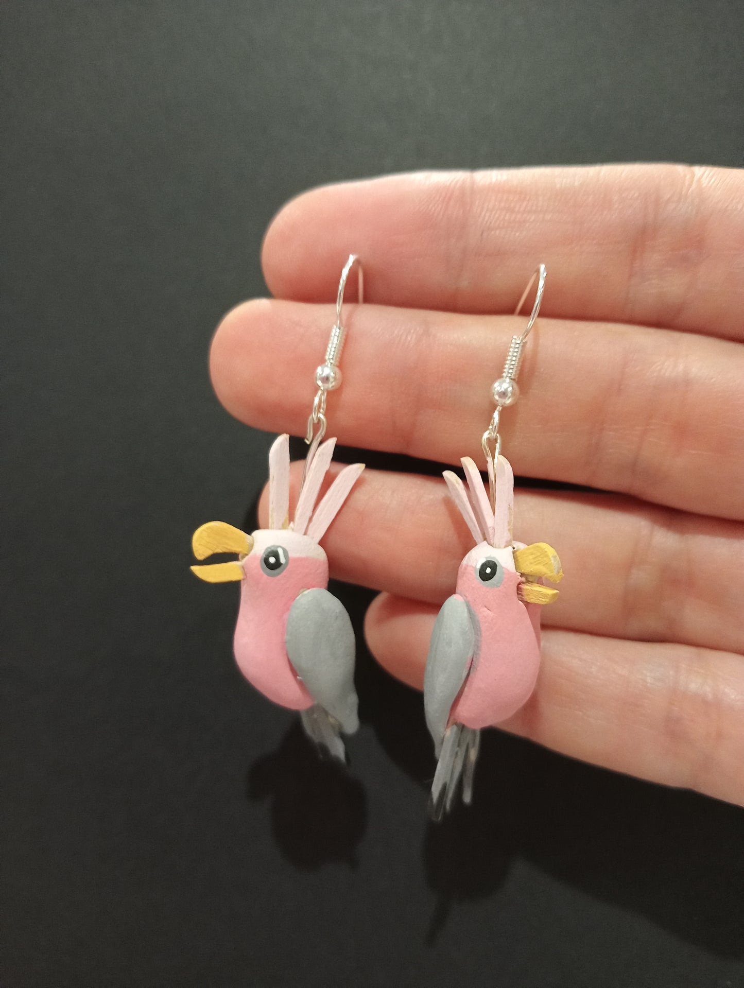 CACATOES ROSE - Boucles d'oreilles