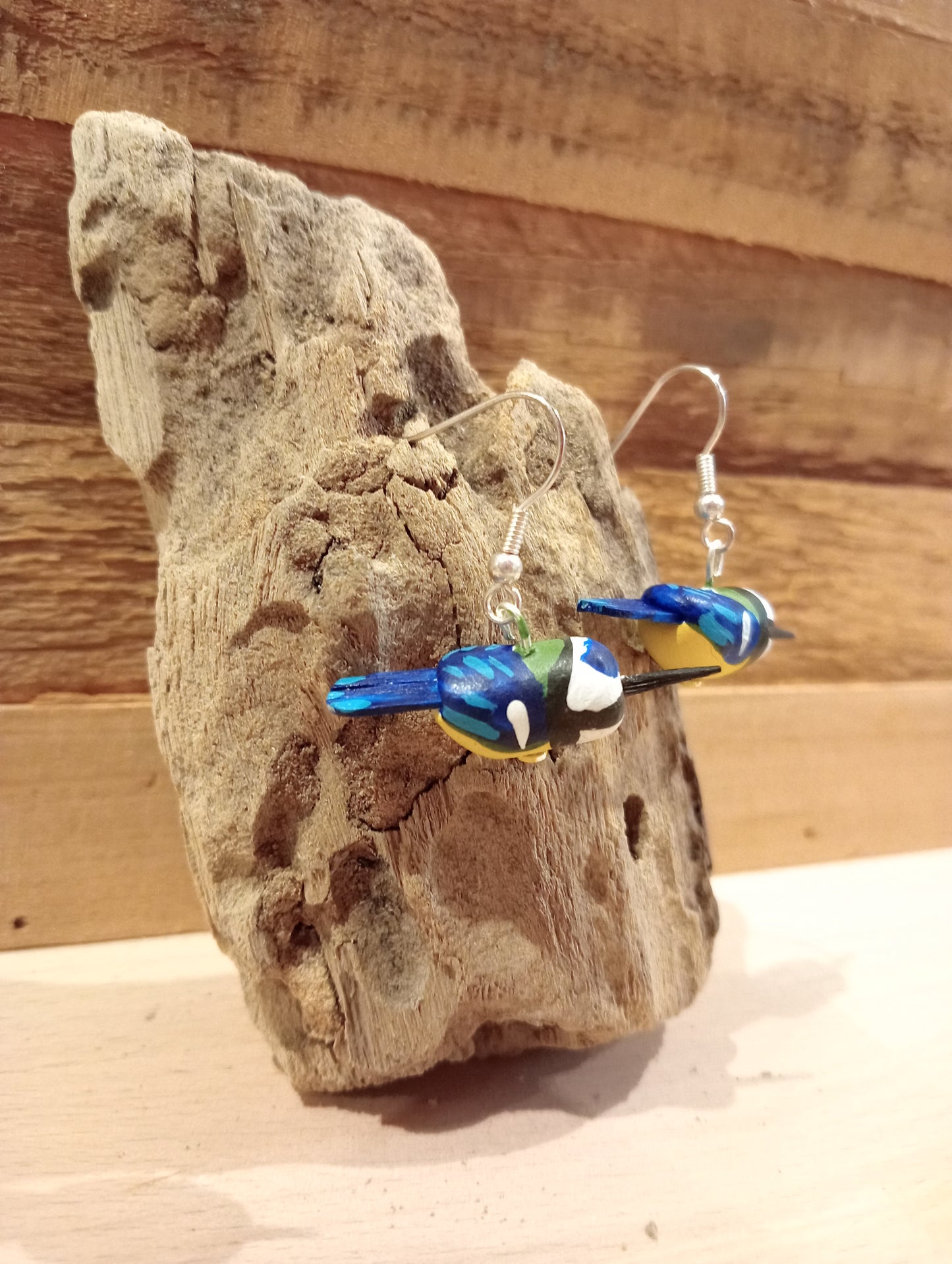 Mésanges bleues- Boucles d'oreilles