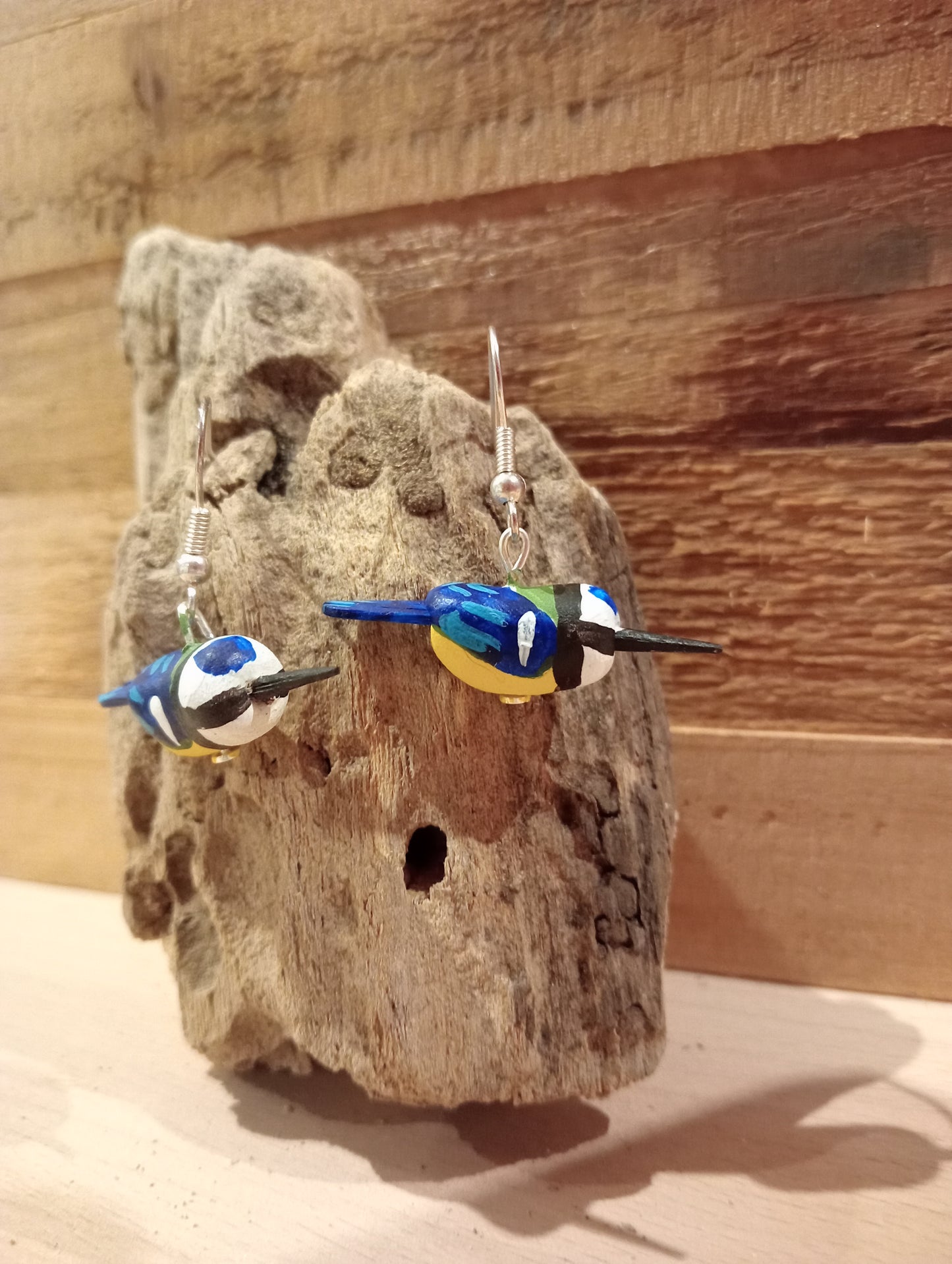 Mésanges bleues- Boucles d'oreilles