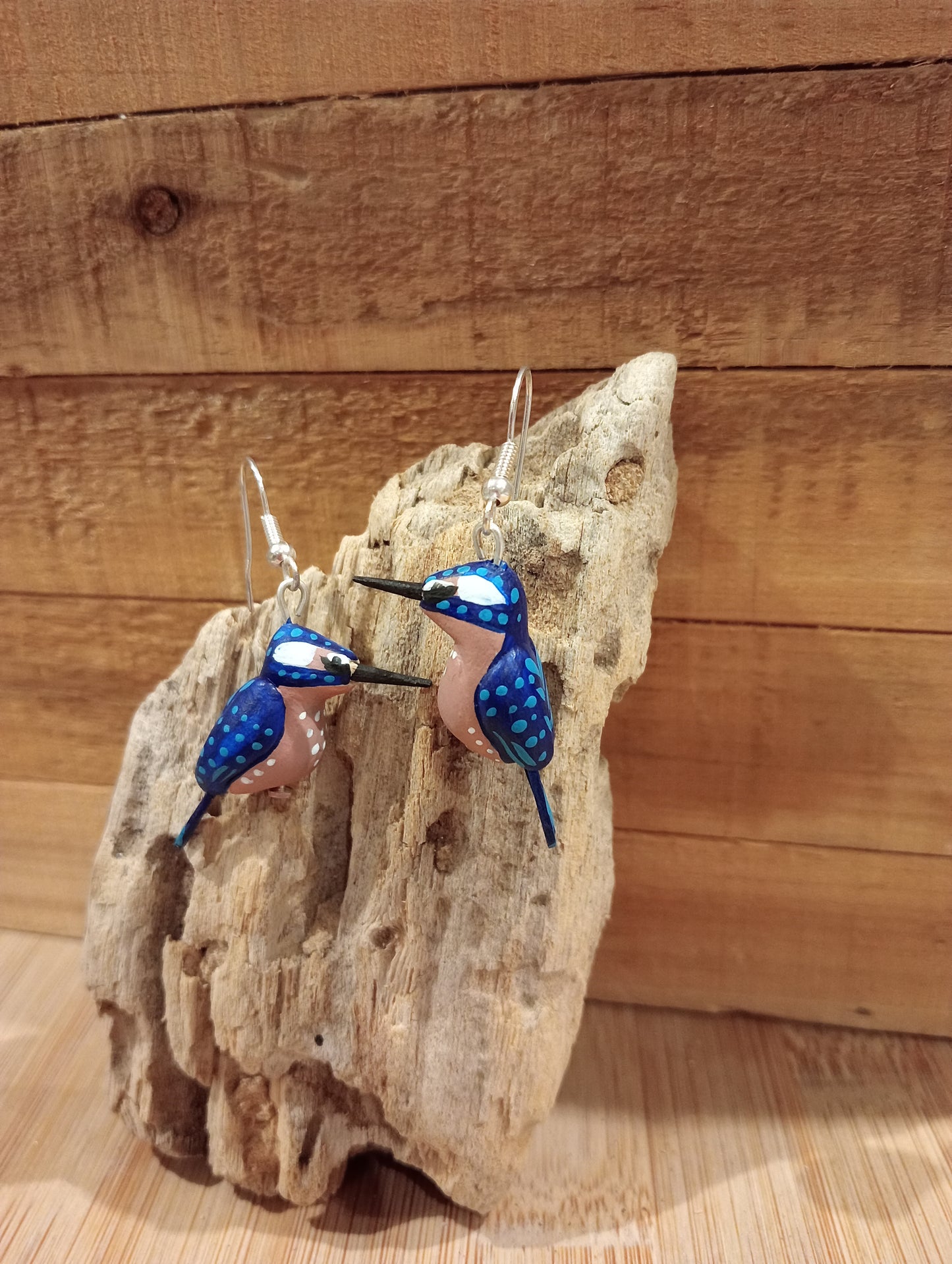 Boucles d'oreilles Martin pécheur