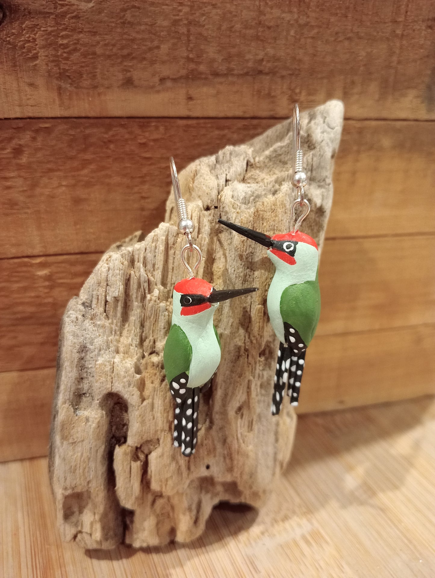 Pic vert - boucles d'oreilles