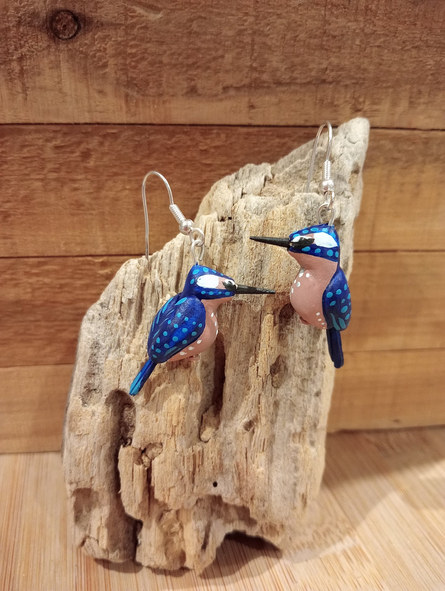 Martin pêcheur - Boucles d'oreilles