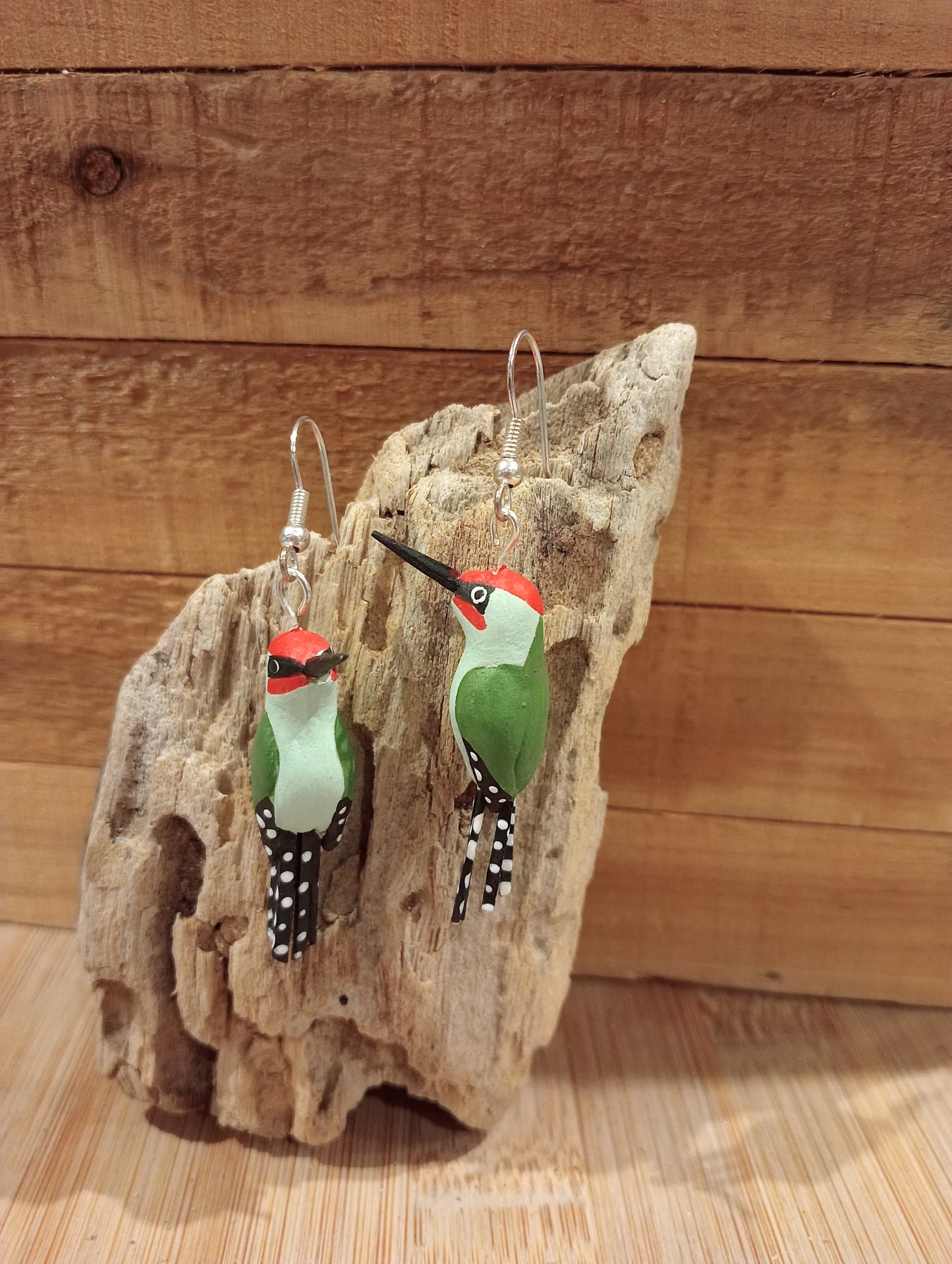 Pic vert - boucles d'oreilles