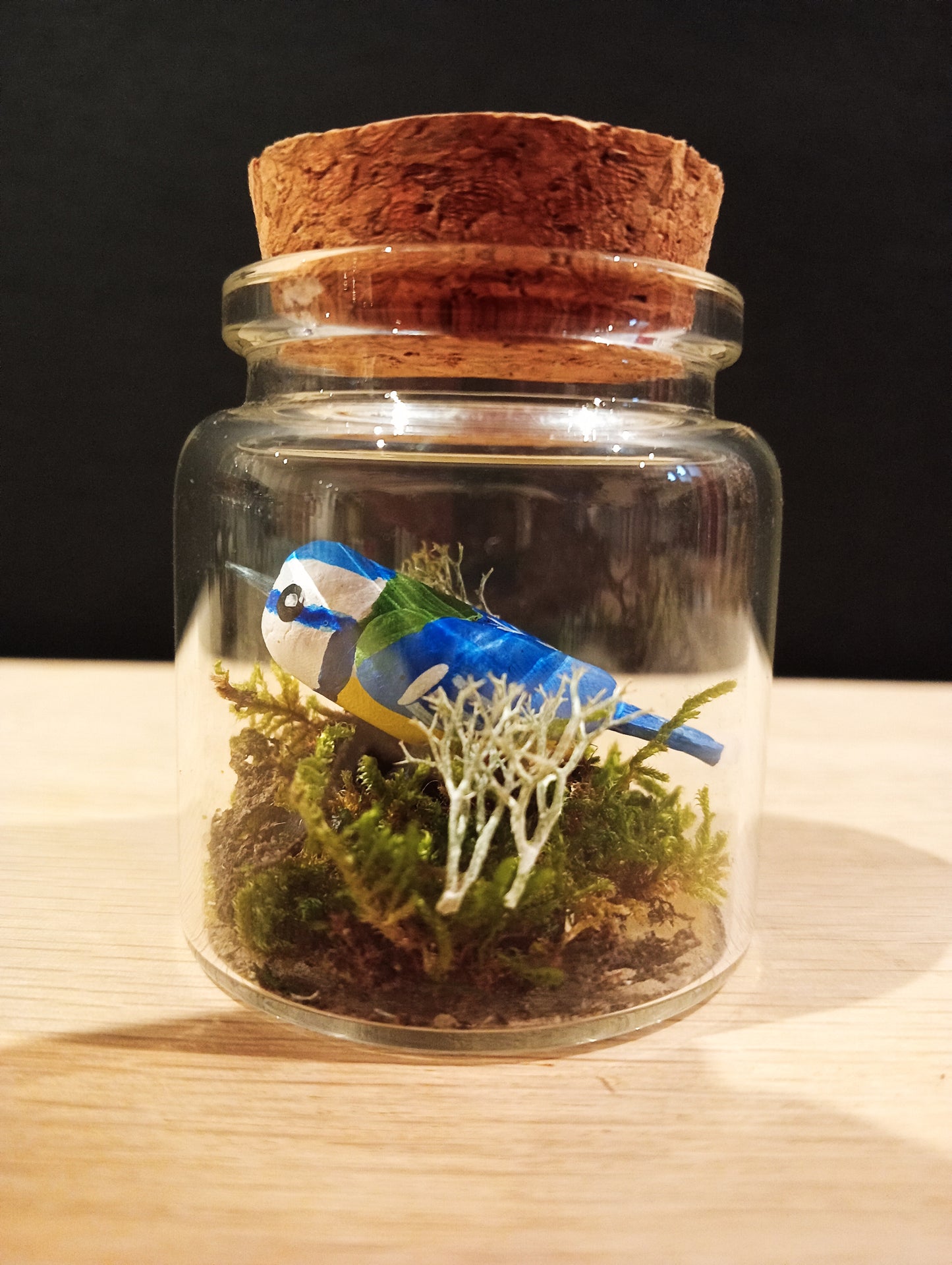 Mésange bleue - Miniature sous flacon "Minuscule"