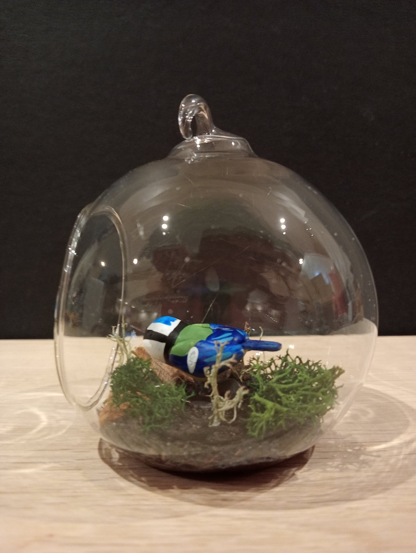 MESANGE BLEUE- Suspension "Petite bulle de rêve"
