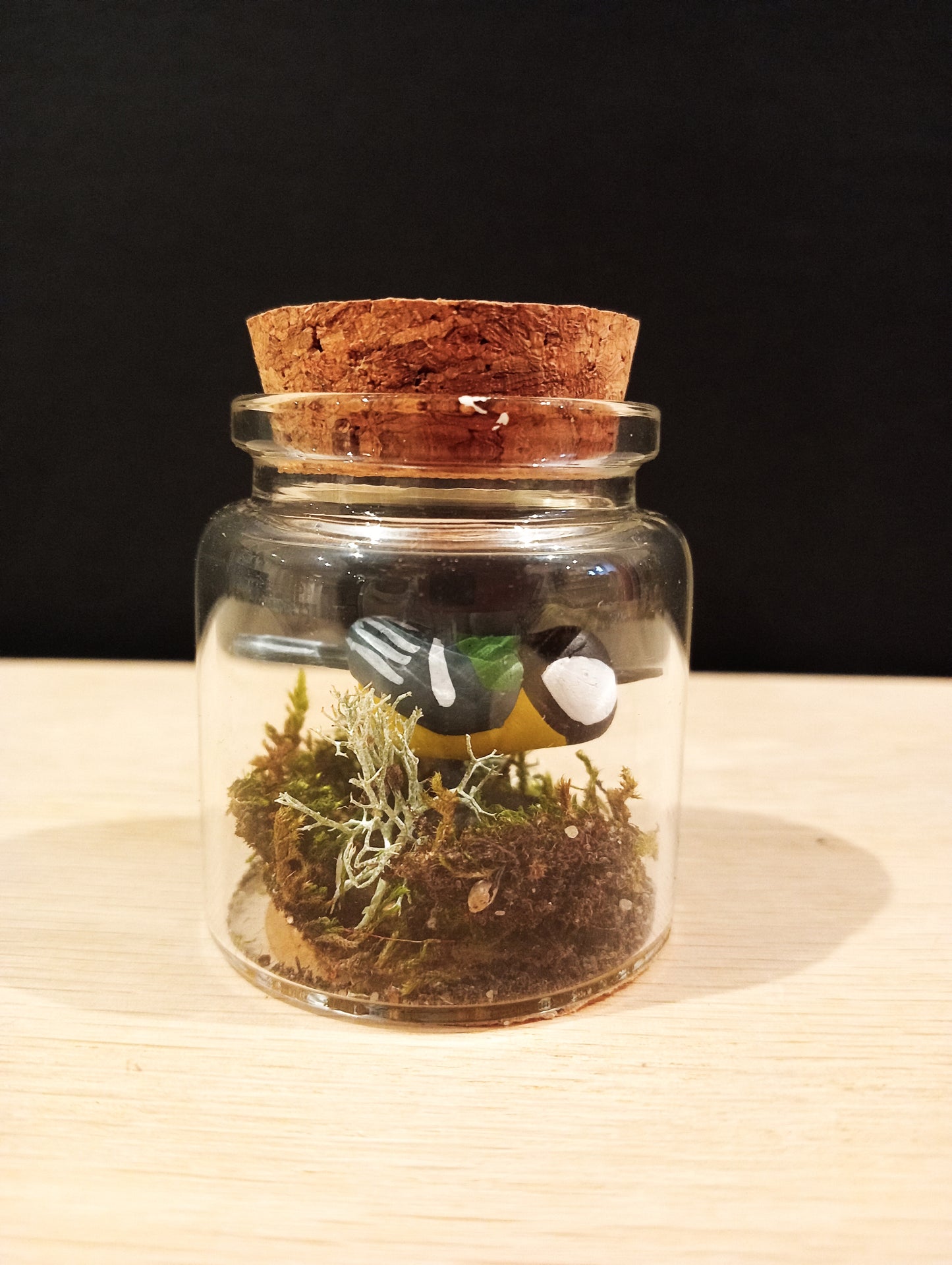 Great Tit - Miniature in a "Minuscule" bottle