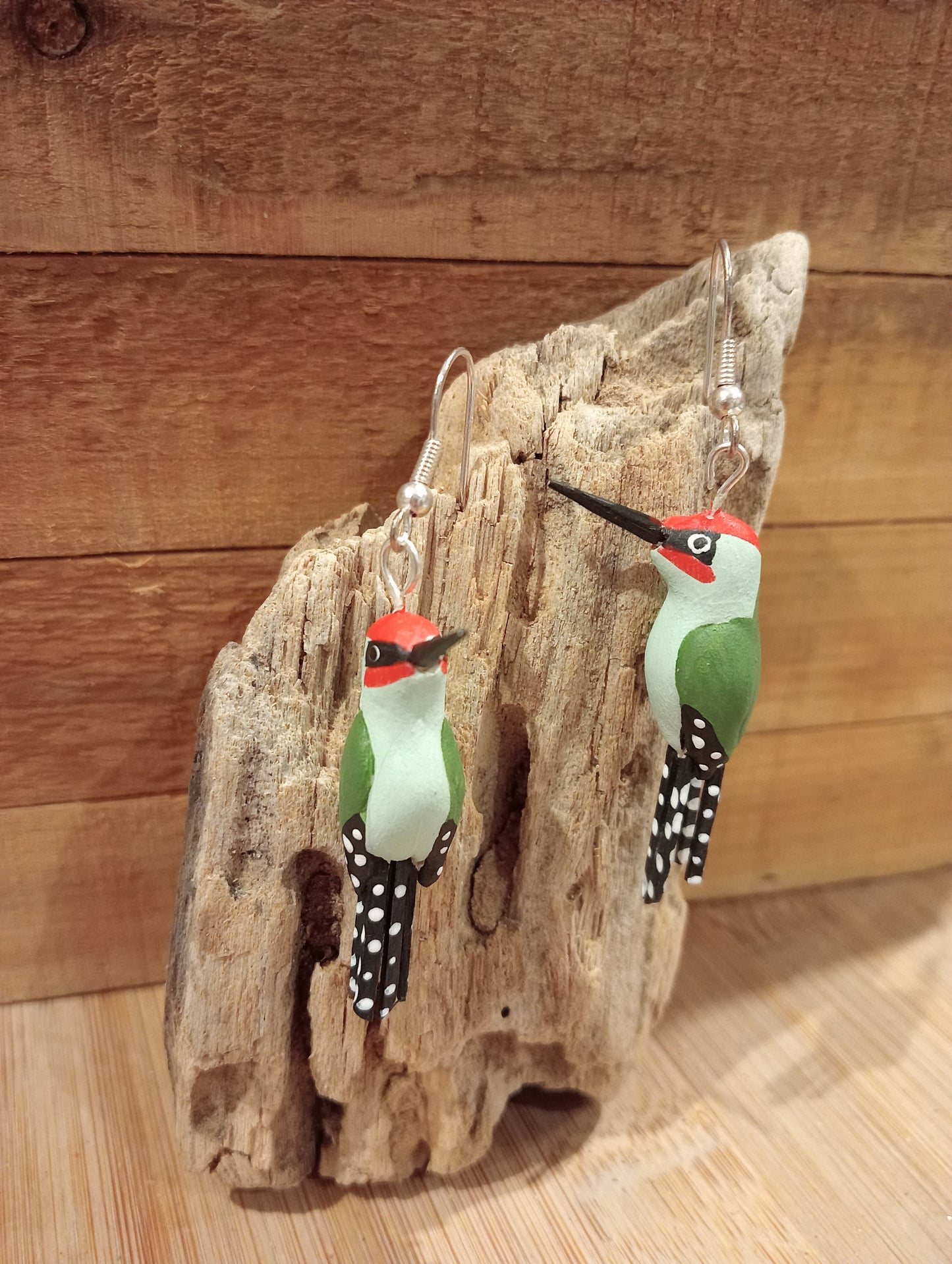 Pic vert - boucles d'oreilles