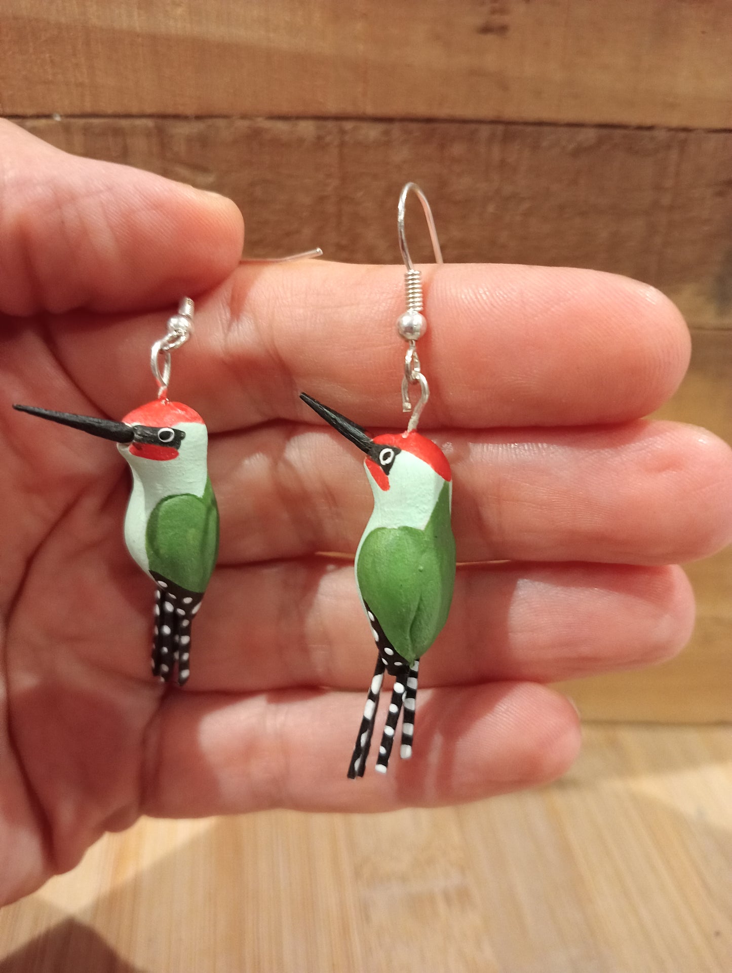 Pic vert - boucles d'oreilles