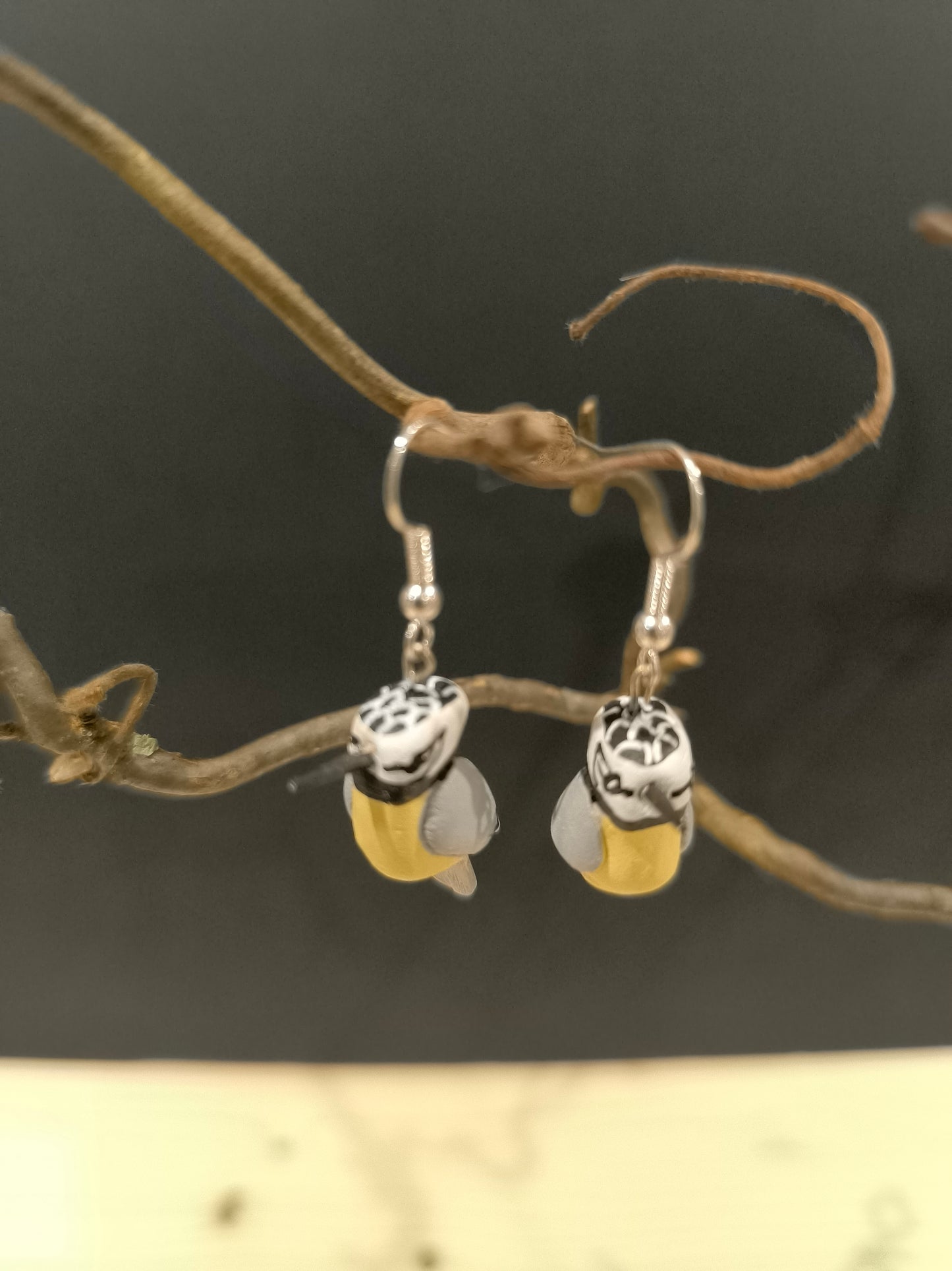 MESANGES HUPPEES- Boucles d'oreilles oiseaux