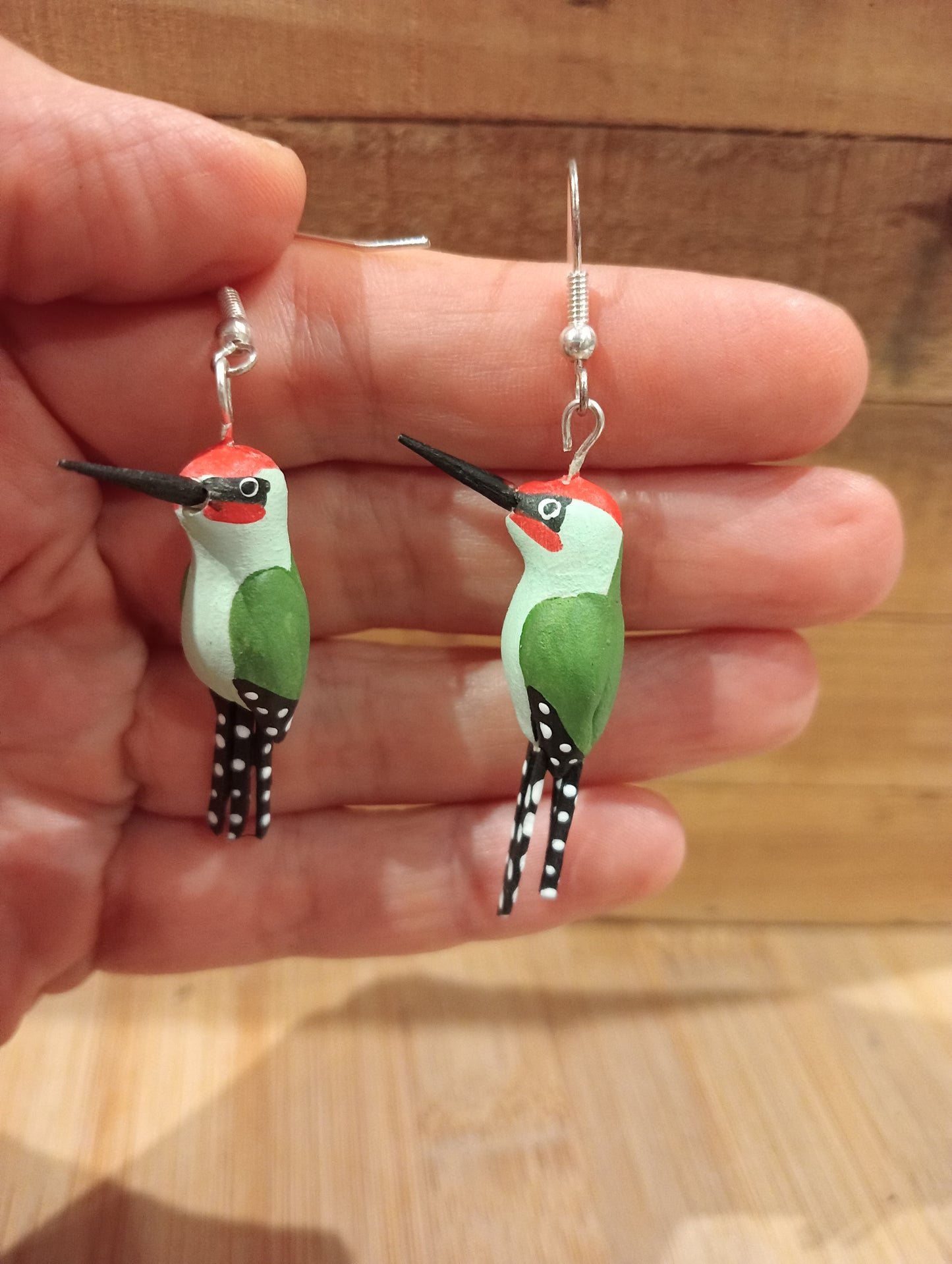 Pic vert - boucles d'oreilles