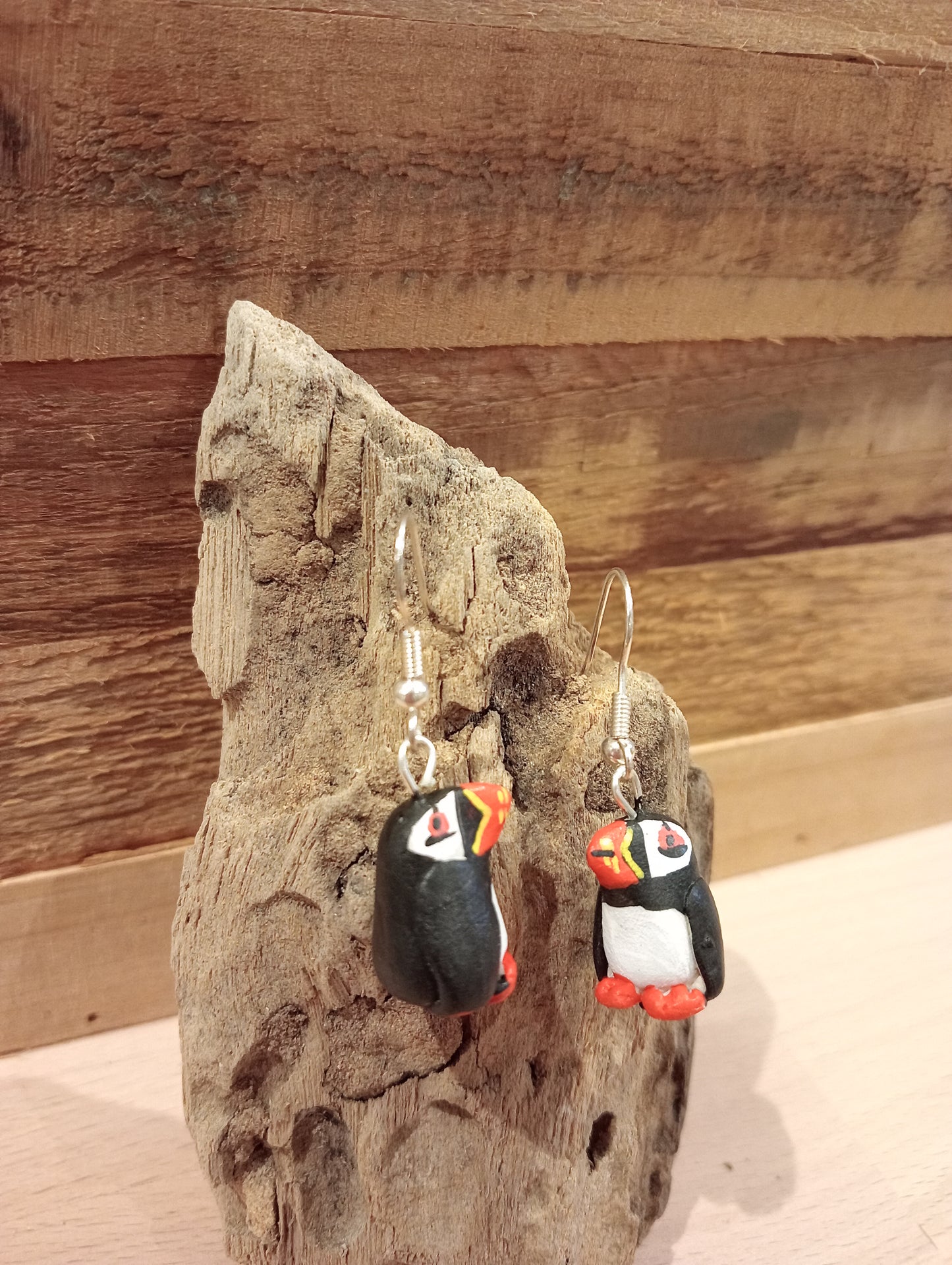 Macareux - Boucles d'oreilles