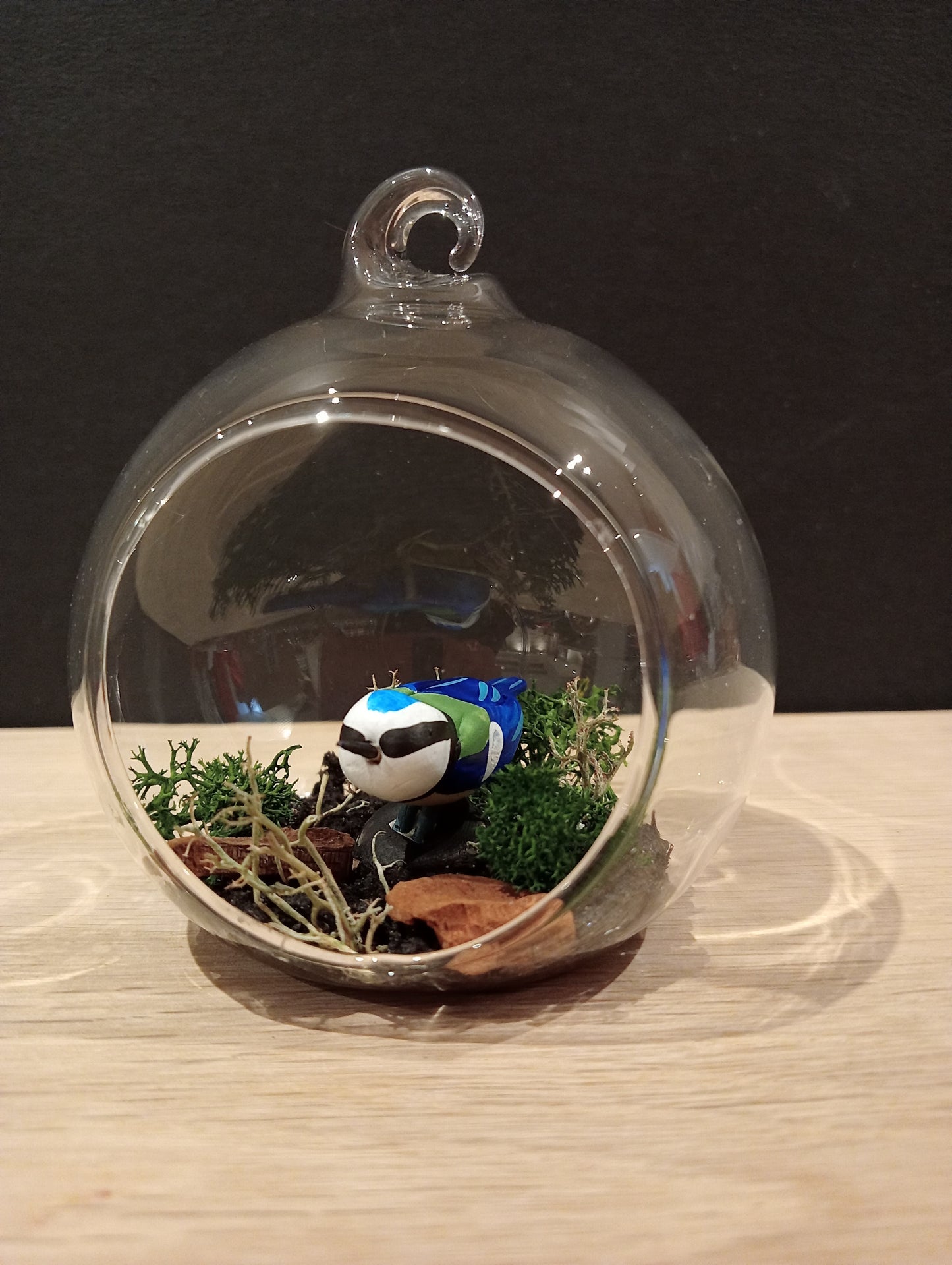 MESANGE BLEUE- Suspension "Petite bulle de rêve"