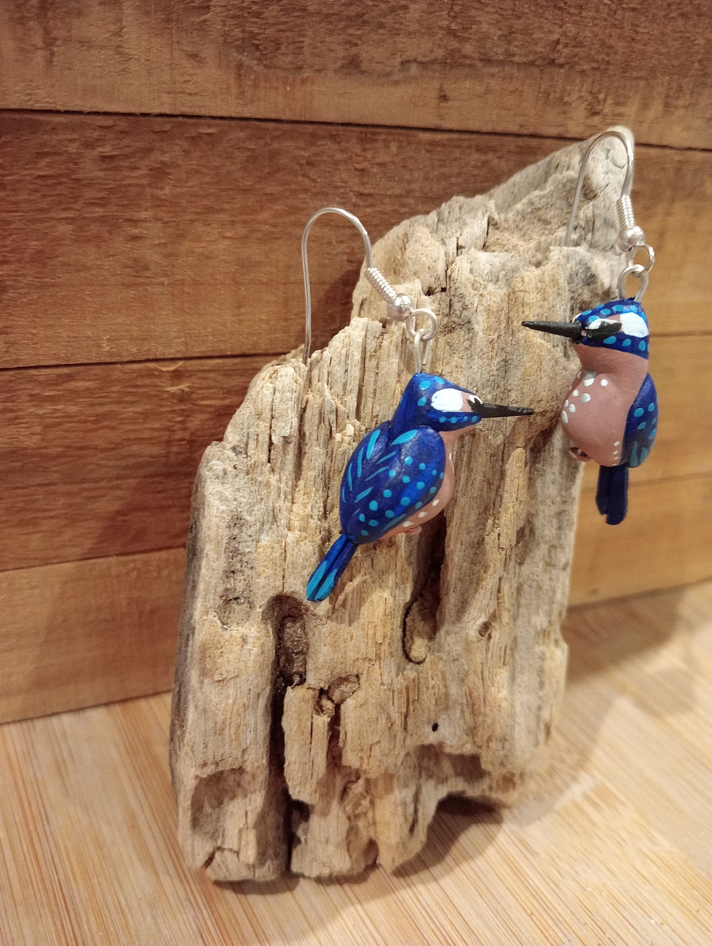 Martin pêcheur - Boucles d'oreilles