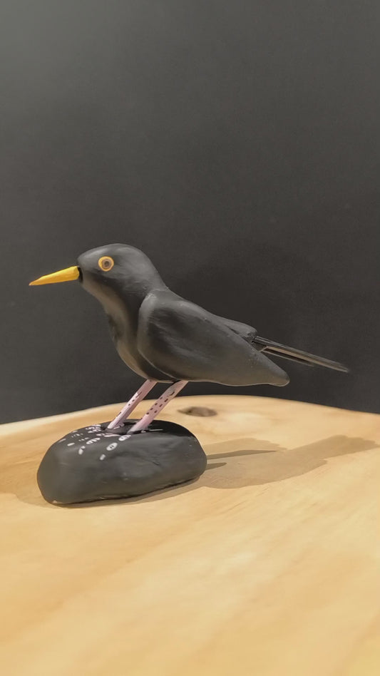 Merle noir -petite sculpture