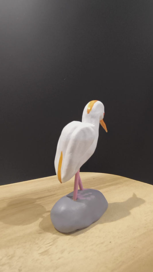 HERON garde boeufs - Sculpture