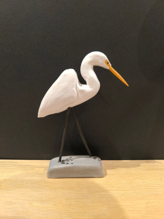 Figurine sculptée Grande aigrette