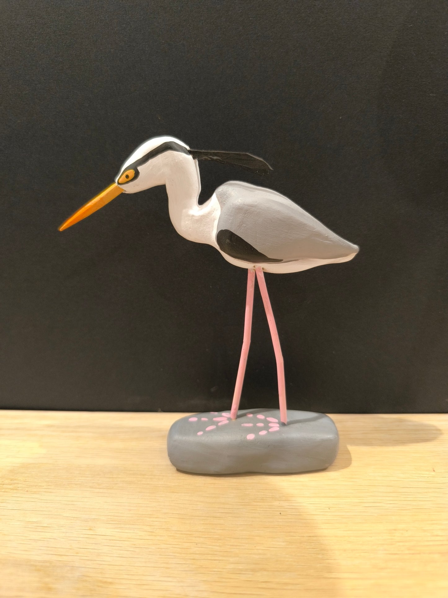 HERON CENDRE - Sculpture
