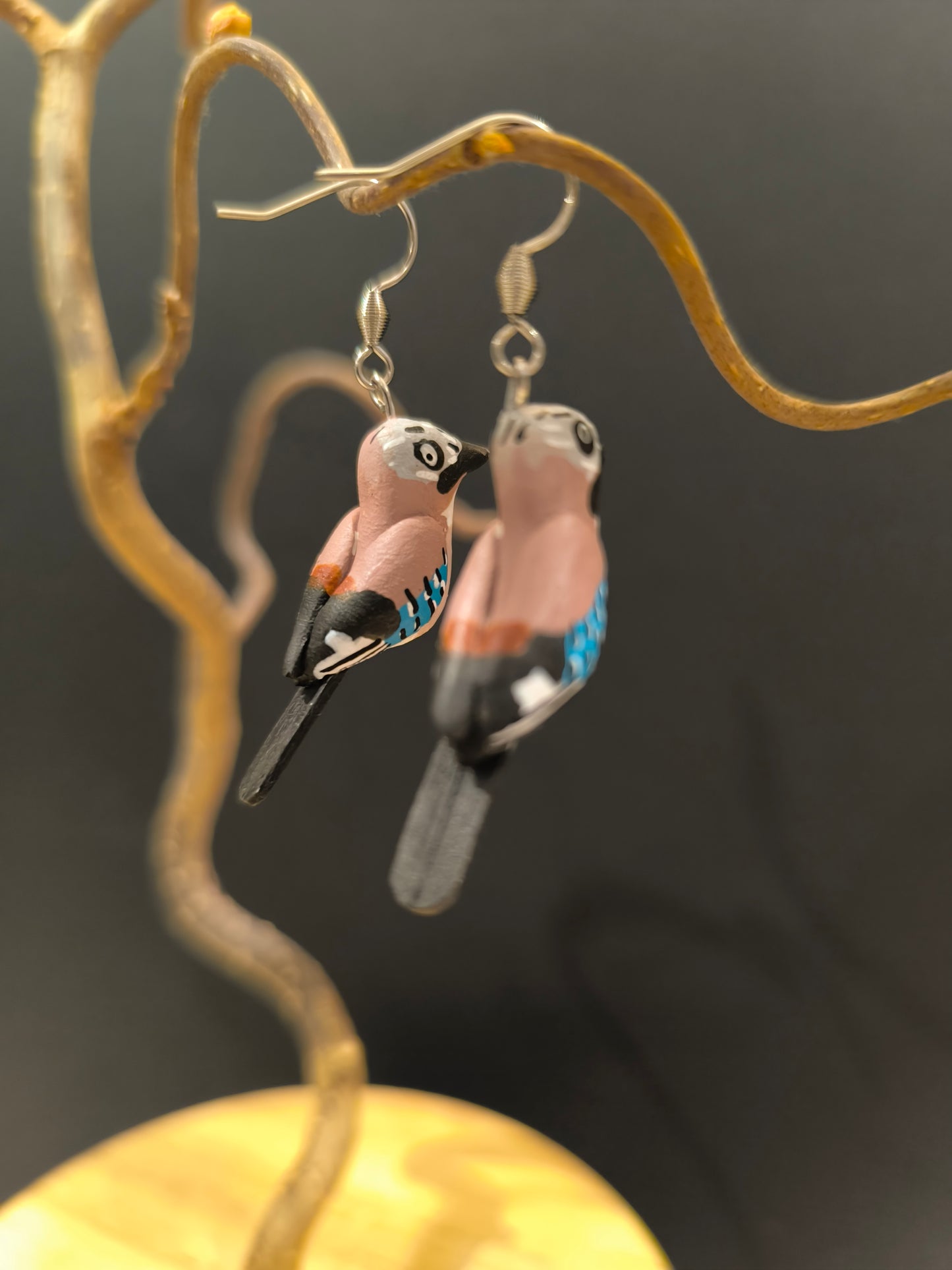 GEAI DES CHENES- Boucles d'oreilles oiseaux