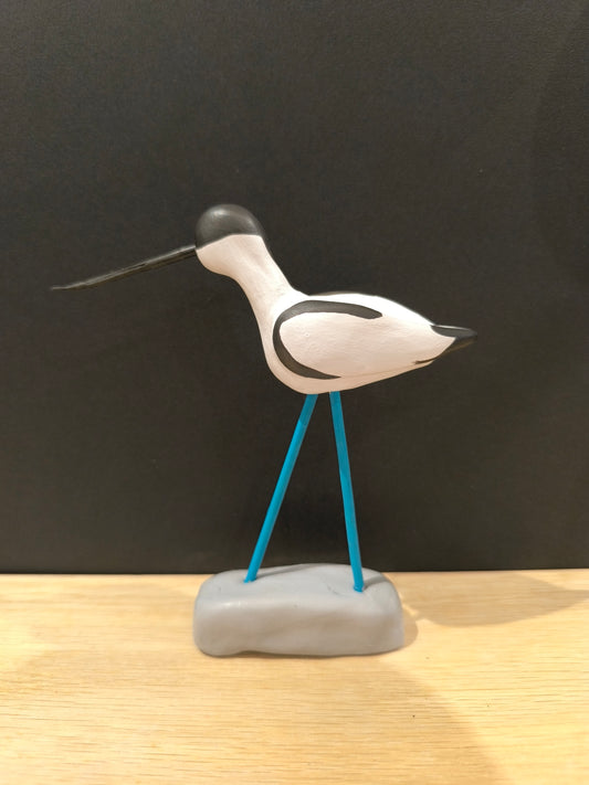 Figurine sculptée Avocette élégante