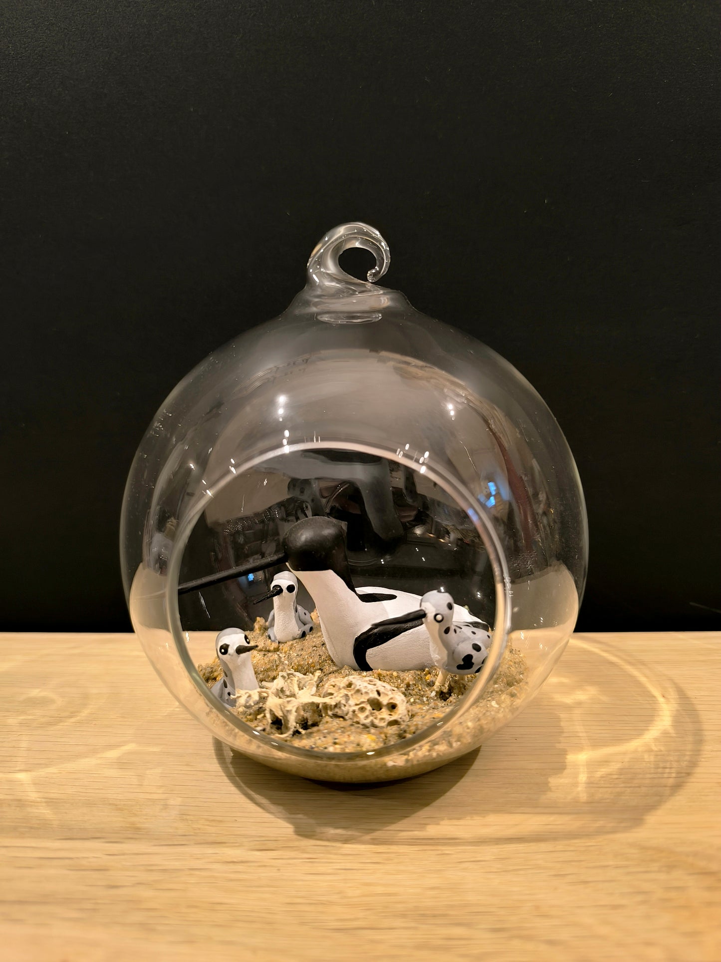 AVOCETTE ET SES PETITS- Petite suspension "Bulle de rêve"