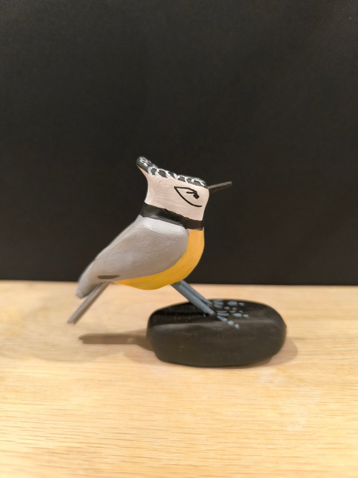 Figurine sculptée Mésange huppée
