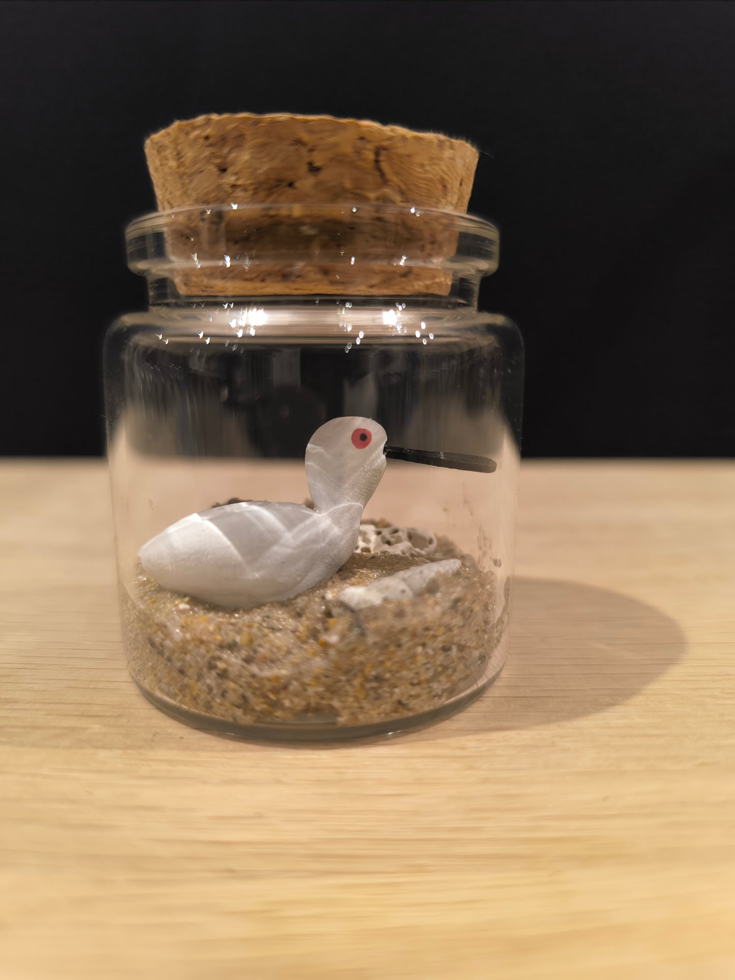 Spatule blanche-Miniature sous flacon "Minuscule"