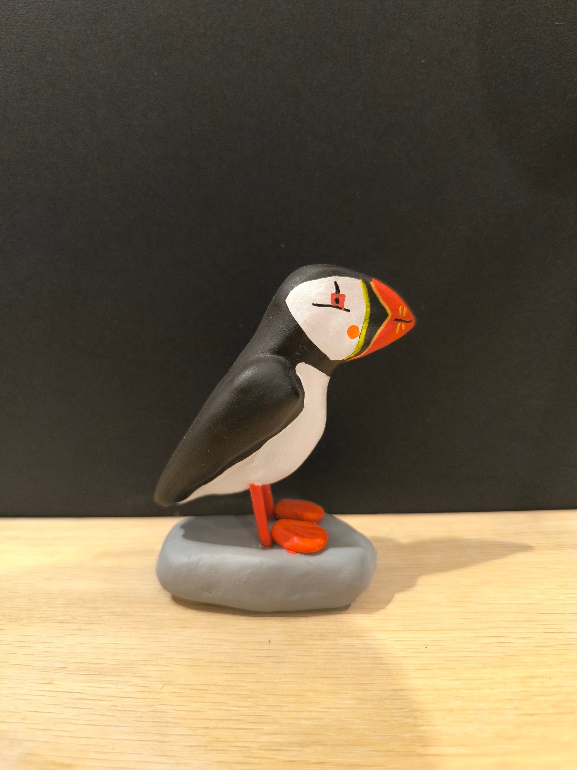 Figurine sculptée Macareux moine